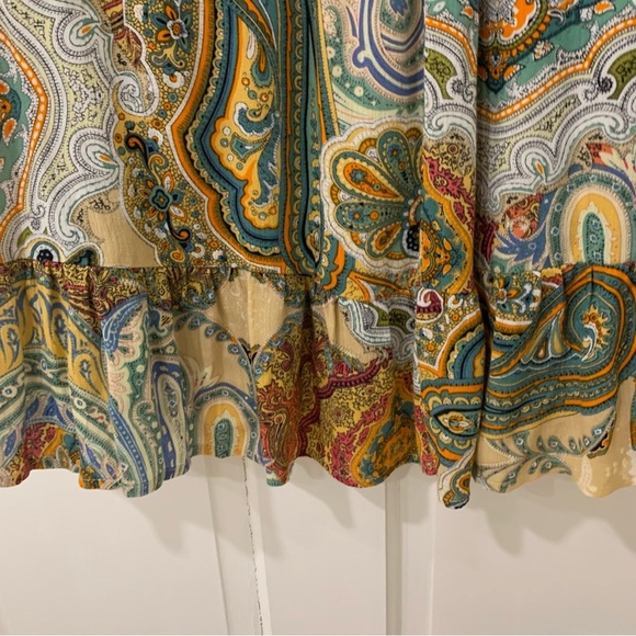 Umgee Women’s Boho Oversized Tunic Mini Dress Fall Flowy Peasant Sleeve Size L - Picture 10 of 12